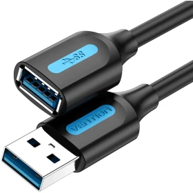 Vention USB 3.0 Extension Cable 1.5M Black PVC Type
